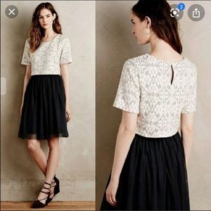 Anthropologie Weston Black and White Dress